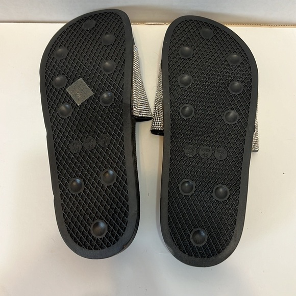 Bling Slides.  Silver/Black. Size US 11. EU 42 - Picture 2 of 7